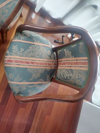 Sillas antiguas tapizadas madera