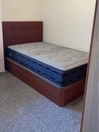 Cama canapé individual de madera