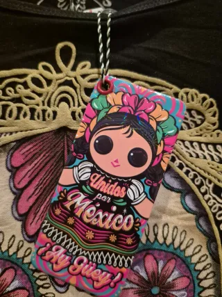 Camiseta Negra Catrina Calavera