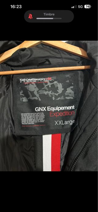 Parka Geographical Norway Negra Talla XXL