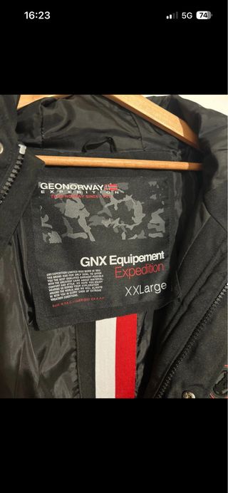 Parka Geographical Norway Negra Talla XXL