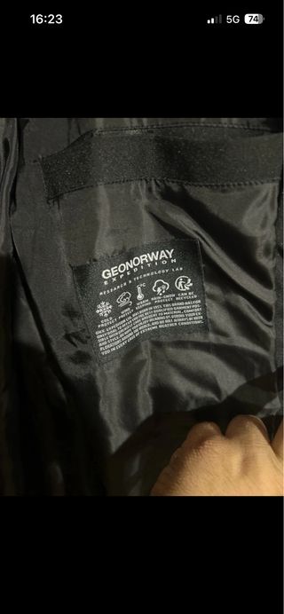 Parka Geographical Norway Negra Talla XXL