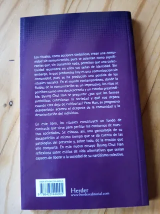 "La desaparición de los rituales", Byung-Chul Han