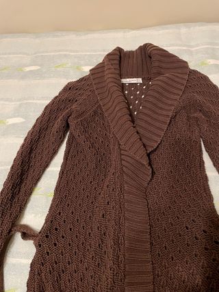 Chaqueta Zara punto marrón