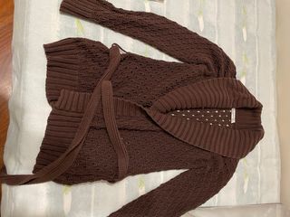 Chaqueta Zara punto marrón