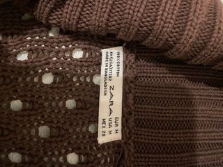 Chaqueta Zara punto marrón