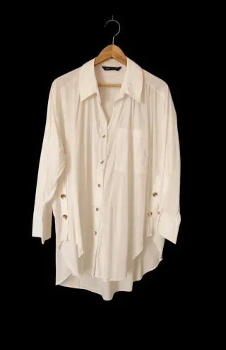 Camisa oversize blanca Zara