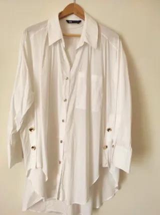 Camisa oversize blanca Zara