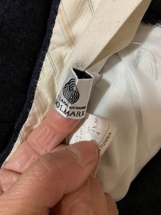 Patanloni blu notte in pura lana vergine da uomo