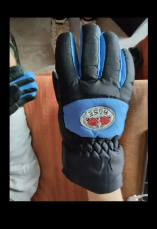 Guantes de invierno Rose negros y azules
