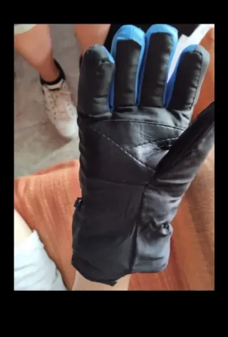Guantes de invierno Rose negros y azules