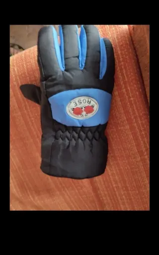 Guantes de invierno Rose negros y azules