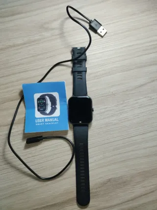 Smatch Smartwatch Negro con Cargador