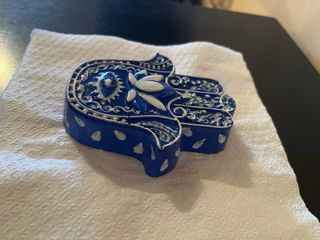 Mano de Fátima escayola pintada a mano