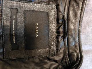 Cazadora Piel Ovina Zara Negra