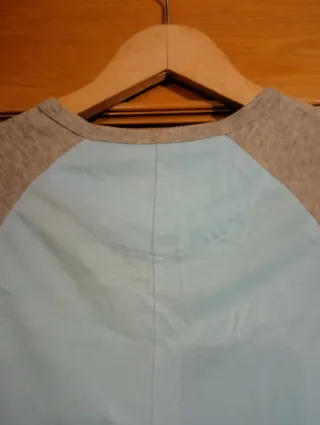 Camiseta Nike manga larga azul y gris