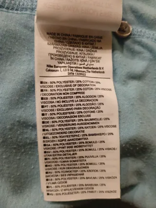 Camiseta Nike manga larga azul y gris