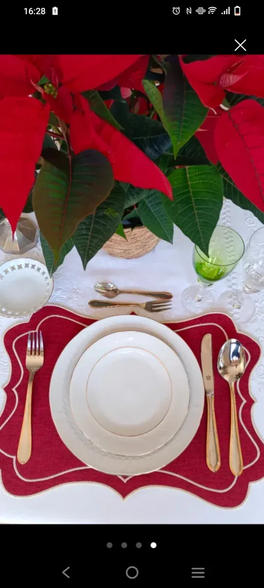 Set 4 individuales festoneados