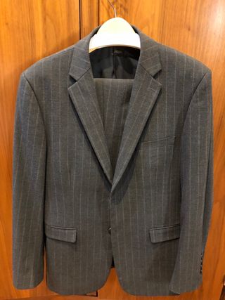 Trajes Hombre, gris, rayado, azul marino...