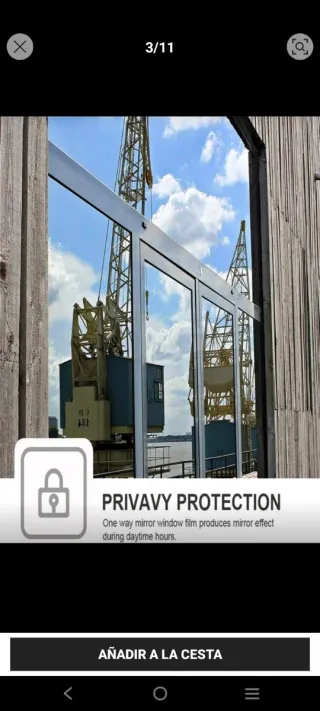 Película de ventana privacidad espejo