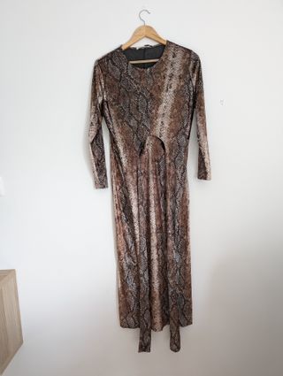 Vestido Uterqüe Terciopelo Midi Sin Estrenar