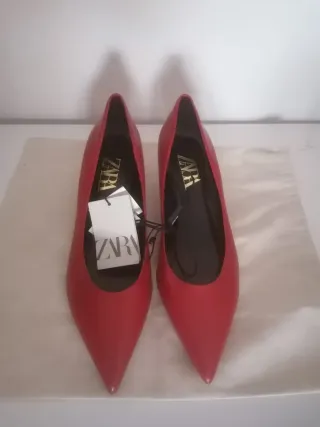 Tacones Zara Rojos Puntiagudos