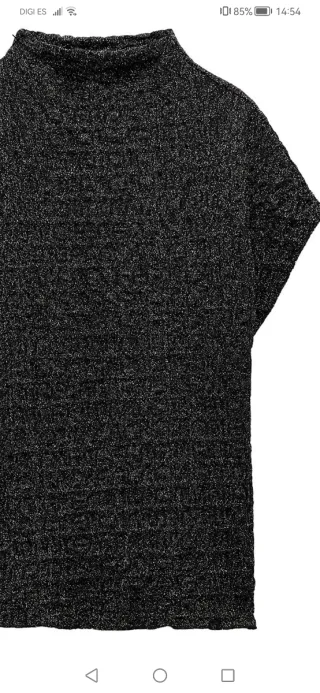 Blusa Zara Fiesta Negra y Dorada