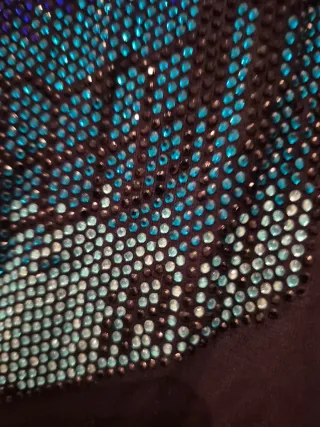 Camiseta Negra Calavera Diamantes