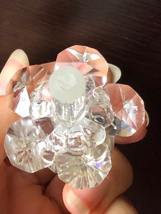 Rosa ceramica e cristallo vintage