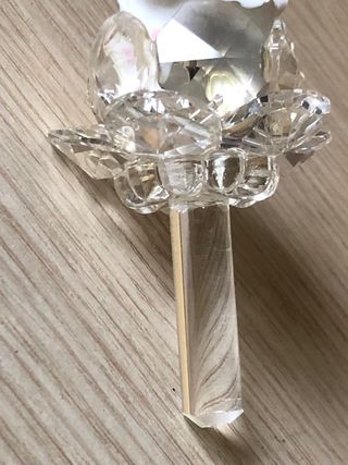 Rosa ceramica e cristallo vintage