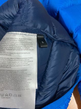 Casaco penas Ângelo Litrico azul tamanho S