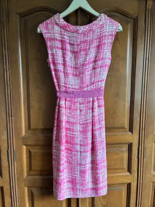 Vestido Carolina Herrera rosa y blanco