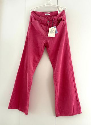 Pantalón pana Pull&Bear T-42 Rosa