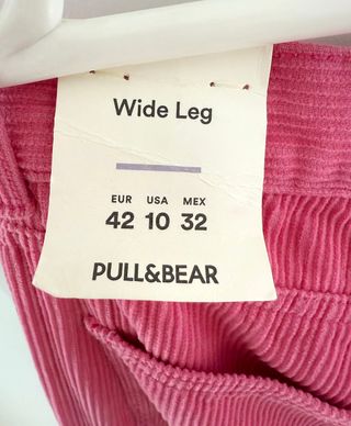 Pantalón pana Pull&Bear T-42 Rosa