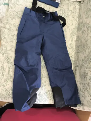 Pantalón de nieve azul con tirantes