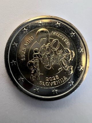 moneda 2 Euro Slovenia 2025 Mickey Mouse