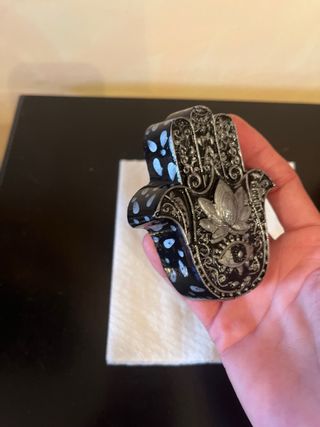 Mano de Fátima escayola pintada a mano