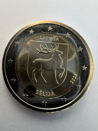 moneda 2 Euro Latvia 2025 Cervo