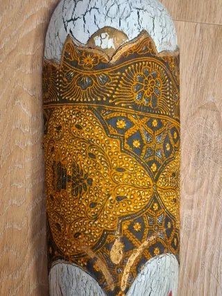 Maschera Indonesiana Legno Decorata