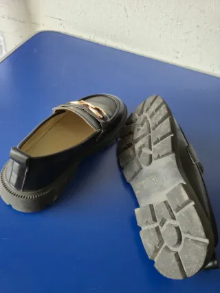 Mocassini donna n.37 neri con fibbia