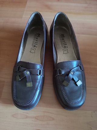 Zapatos Marila Piel Marrón Mujer