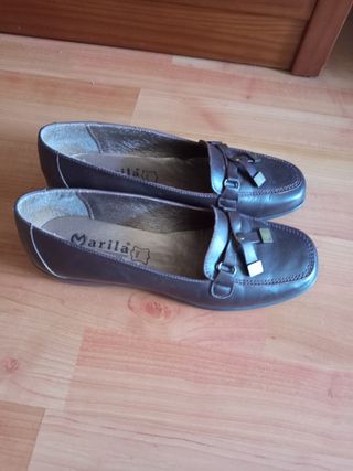 Zapatos Marila Piel Marrón Mujer