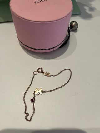 Pulsera Oso Tous espinelas y rubí
