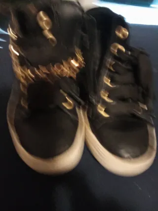 Scarpe bambina Miss Angel nere glitter