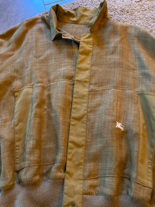Chaquetilla fina de lino Burberrys Hombre Verde