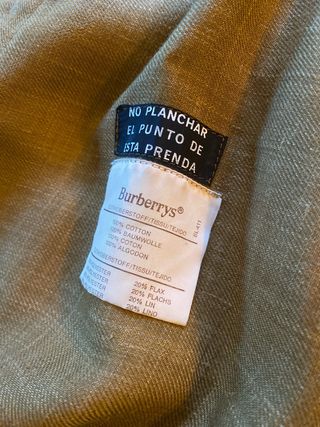 Chaquetilla fina de lino Burberrys Hombre Verde