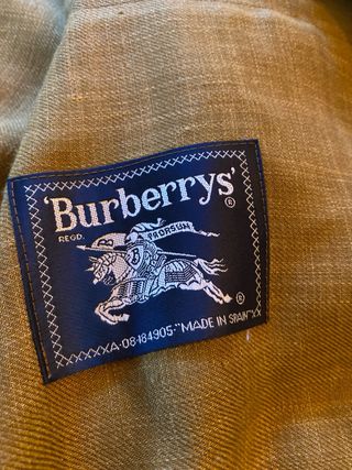 Chaquetilla fina de lino Burberrys Hombre Verde