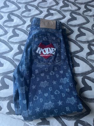 Pantalones Nude Project Azules Estampados