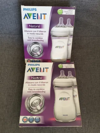 4 Biberones Philips Avent Natural 2X260ml 2X125ml