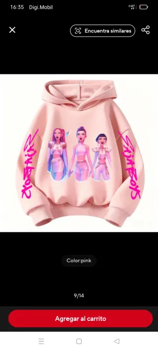 Sudadera K-Pop con Estampado varios colores